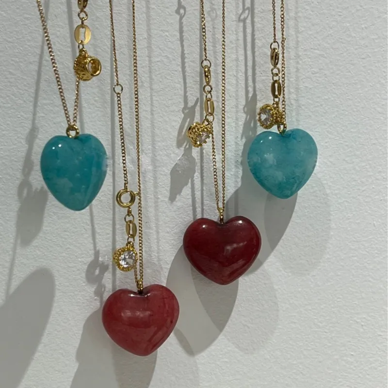 Colliers pendentifs Collier coeur vintage Collier mode charme fine chaîne ras du cou Bijoux_voghion.com