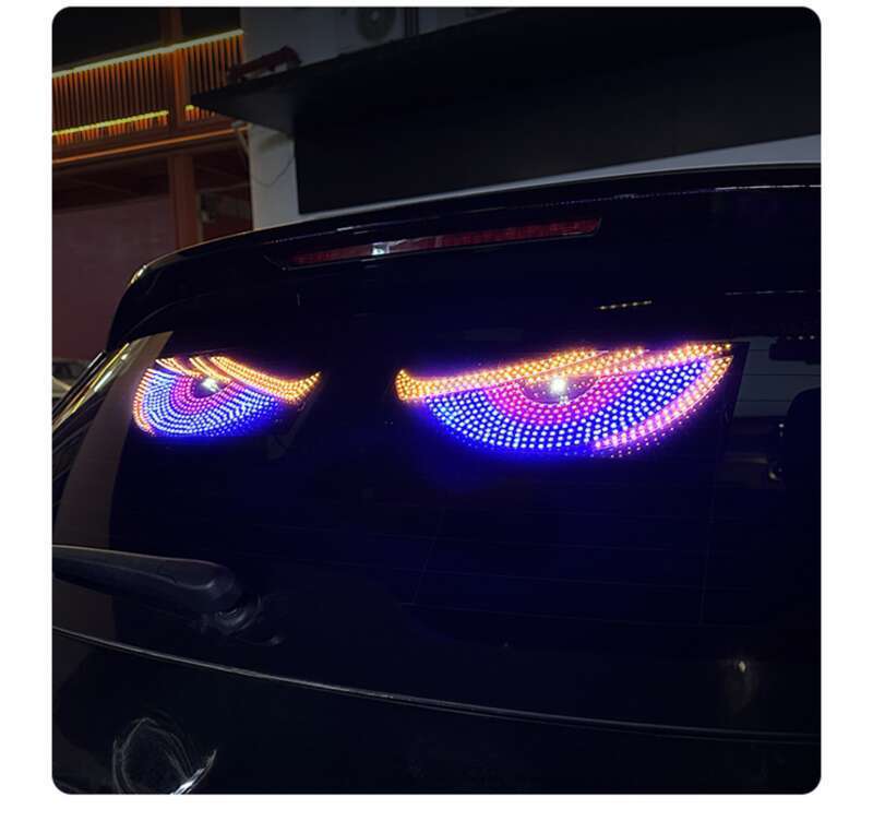Nová samolepka na auto značky LED ďábel Dynamic Eye DIY Vodotěsná obrazovka displeje Truck Dekorativní světlo_voghion.com