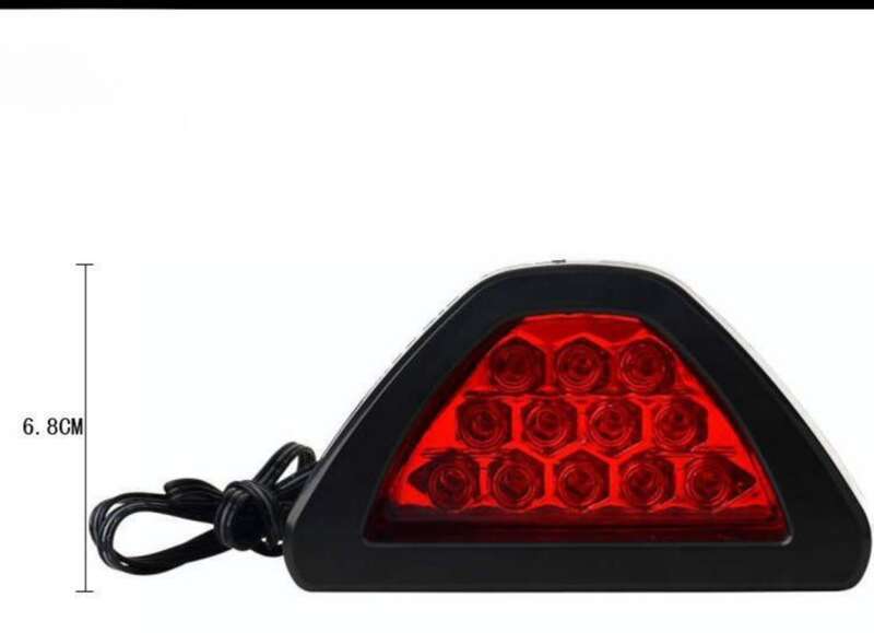 Feu arrière de navigation triangulaire universel à haute luminosité pour voiture, feu arrière modifié pour frein de croisière_voghion.com