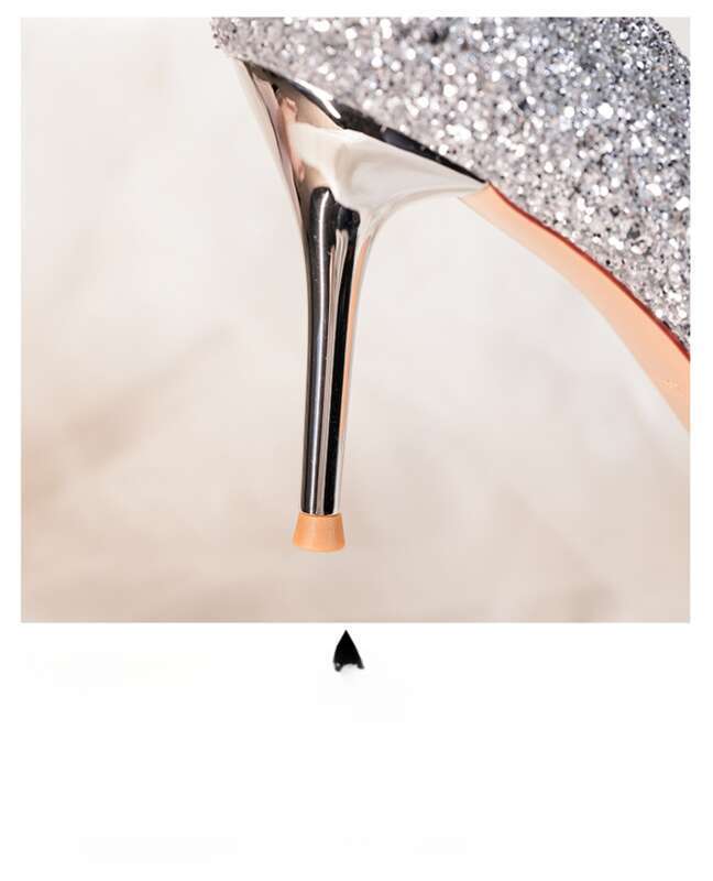 Casual Wedding High Shallow Mouth, Fine Heels, Sequins, Glitter Rhinestones, Women's Shoes_voghion.com