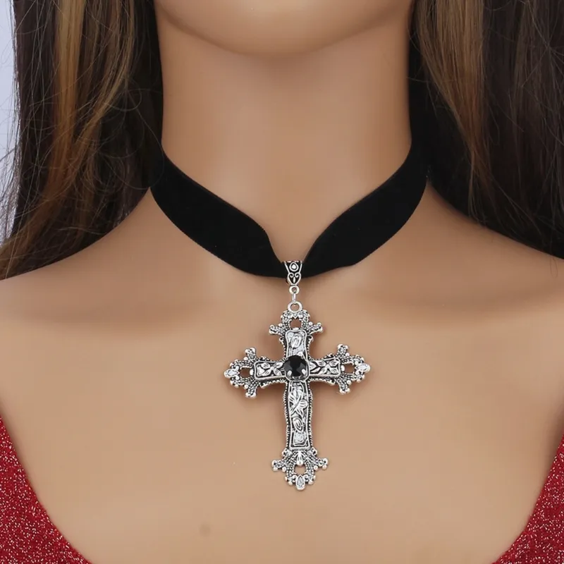 Collane con ciondolo Vintage Veets Choker Gioielli gotici Collana con colletto regolabile Regalo di compleanno_voghion.com