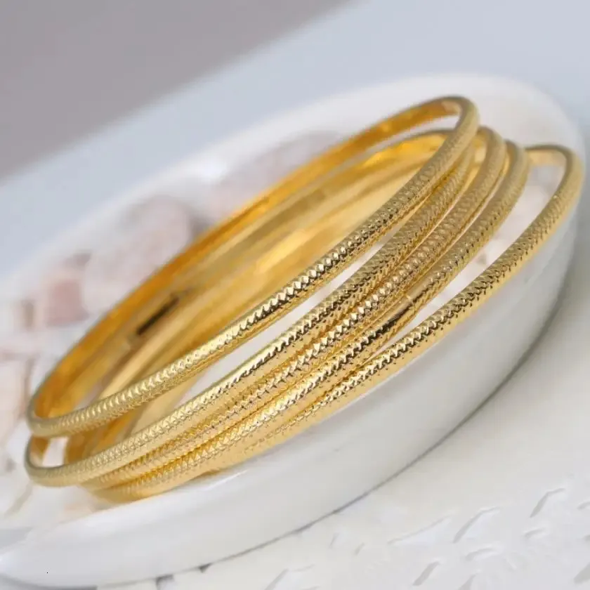 Beautiful Sterling Silver Bangle Bracelet For Women Pair Set_voghion.com