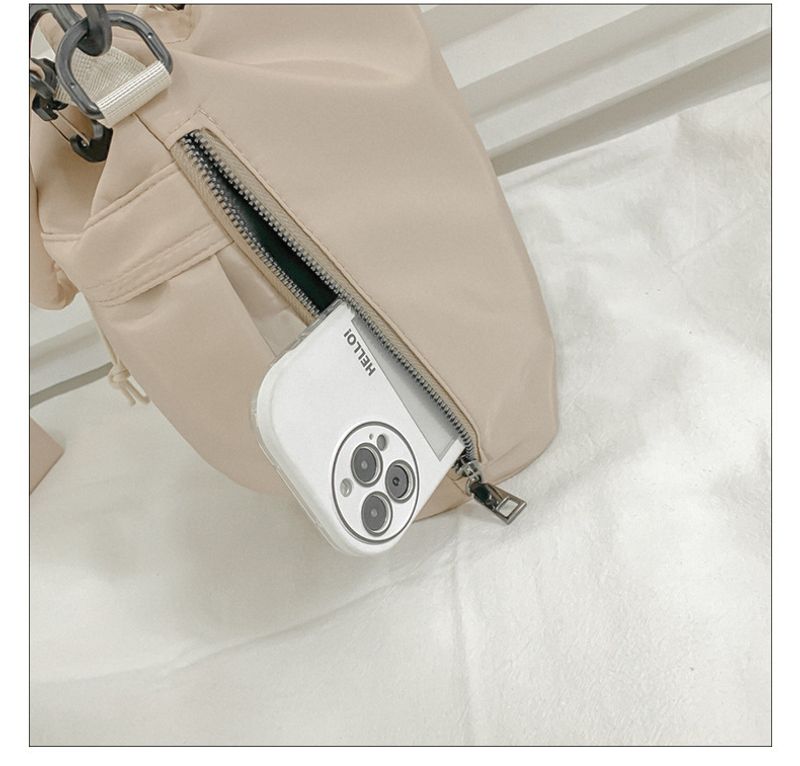 Lässige Schwimmtasche Große Kapazität Nylon Unterarm-Eimertasche Hochwertige tragbare Turntasche mit Kordelzug_voghion.com