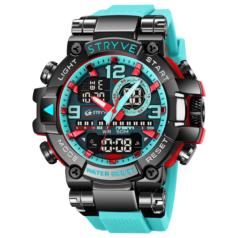 STRYVE Hot Selling Sports Colorful Luminous Electronic Waterproof Wristwatch Multi-Function Student Watch 8025_voghion.com