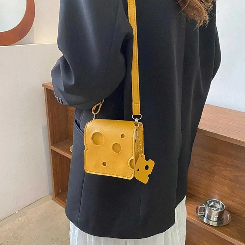 Set borse a tracolla a forma di formaggio per donna mini borsetta_voghion.com