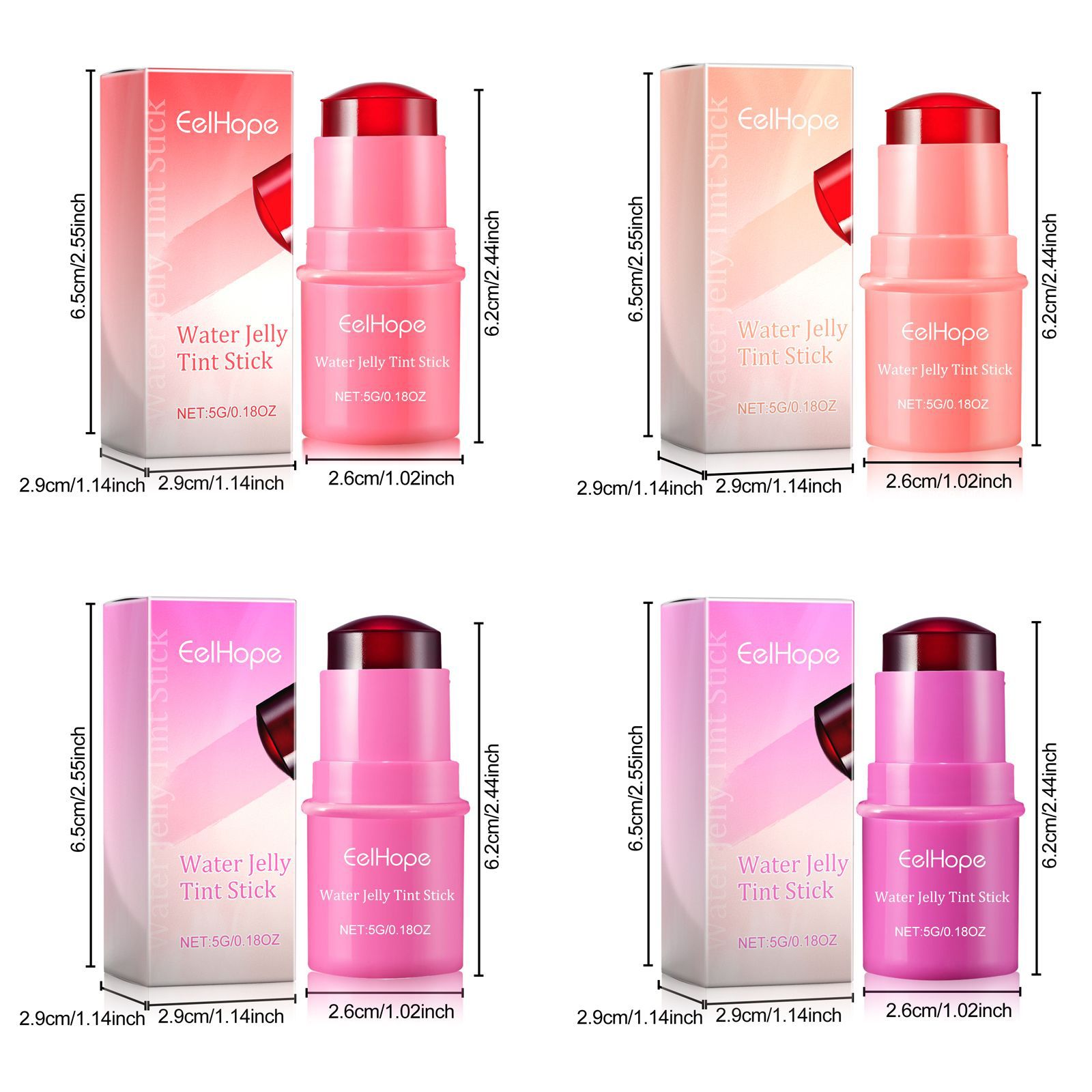 EELHOPE Stick Puder Rouge Aufhellung natürliche dauerhafte matte feuchtigkeitsspendende Lippenfarbe Make-up-Kombination_voghion.com