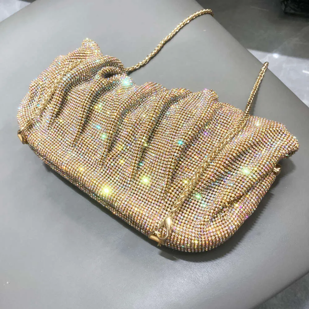 Pochettes de soirée faites à la main avec poignée brillante, nouveaux sacs à main et sacs à main pliables de créateur pour fête de mariage de haute qualité_voghion.com