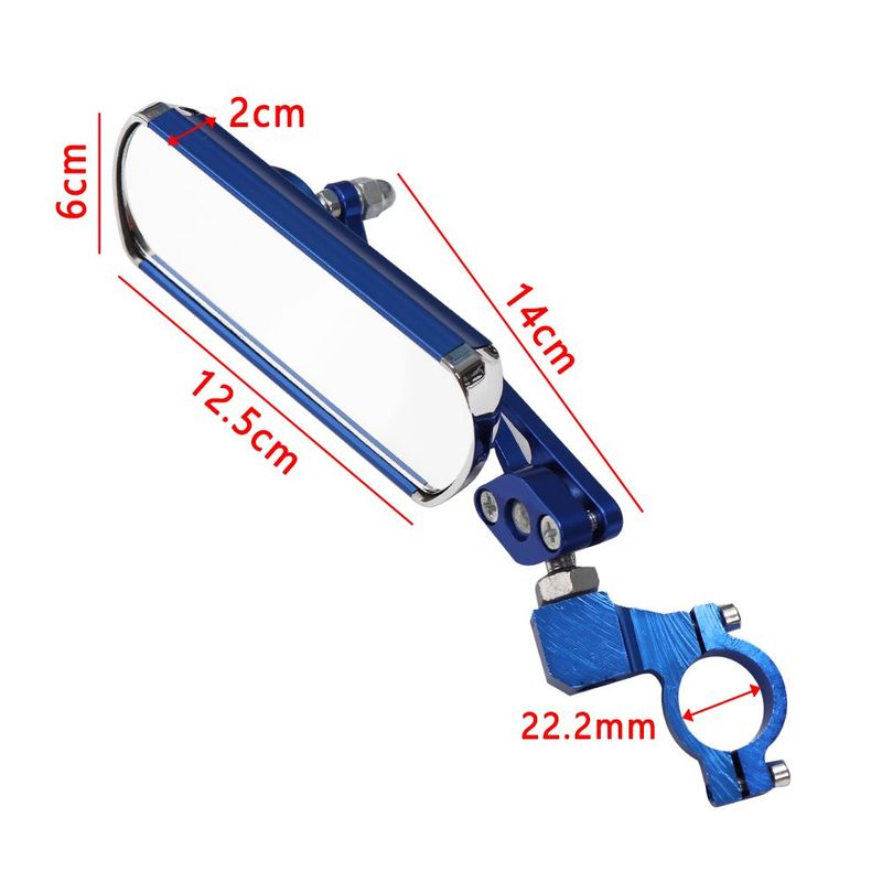 1 Piar Bike Espelhos Retrovisores Ajustáveis Transparentes Amplo Alcance Visão Traseira Refletor Retrovisor 360 Graus Rotativo Alumínio_voghion.com