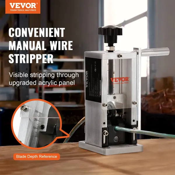 Portable Manual Wire Stripper For Copper Cables With Hand Crank_voghion.com