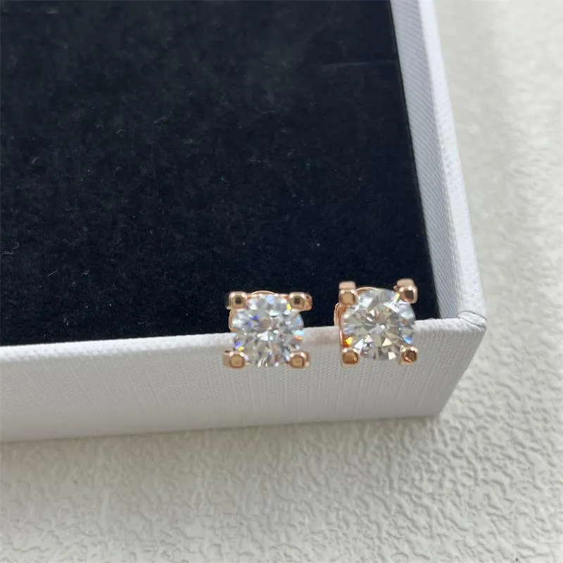 Collane con ciondolo in cristallo di zircone CZ quadrato 3D con diamanti per donne, orecchini in oro rosa con marchio automobilistico_voghion.com
