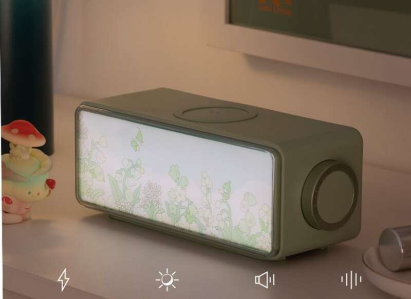 【 Colecția 1706 People 】 Boxă Bluetooth Shou Xing Hua Jing, lumină de atmosferă pentru dormitor, cu încărcare wireless, trei inci_voghion.com