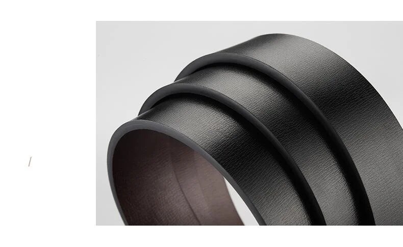 Genuine Leather Men's Automatic Buckle Belt Business Style_voghion.com