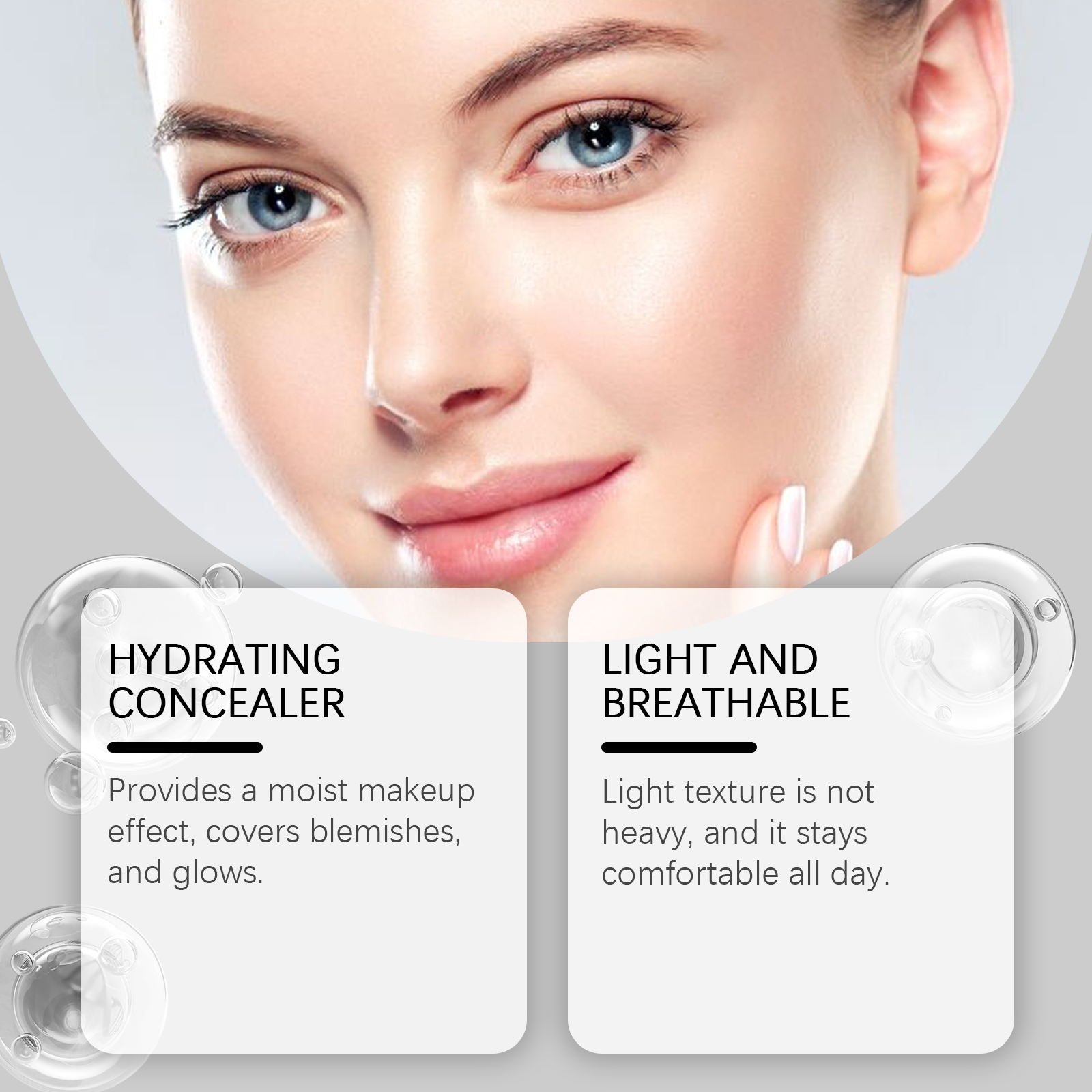 Hydrating Concealer Foundation For All Skin Types Ivory White_voghion.com