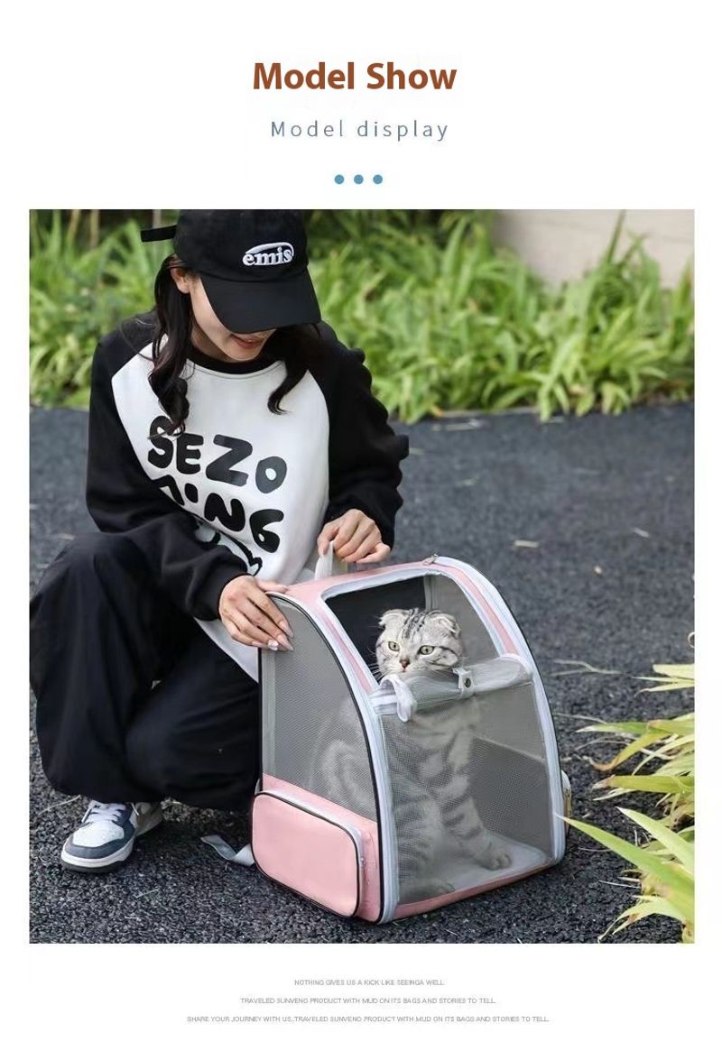 Katzentasche, Hundetasche, Outdoor-Tasche, tragbare Haustiertasche, Reppu, Leicht, Faltbar, Abnehmbar, Große_voghion.com