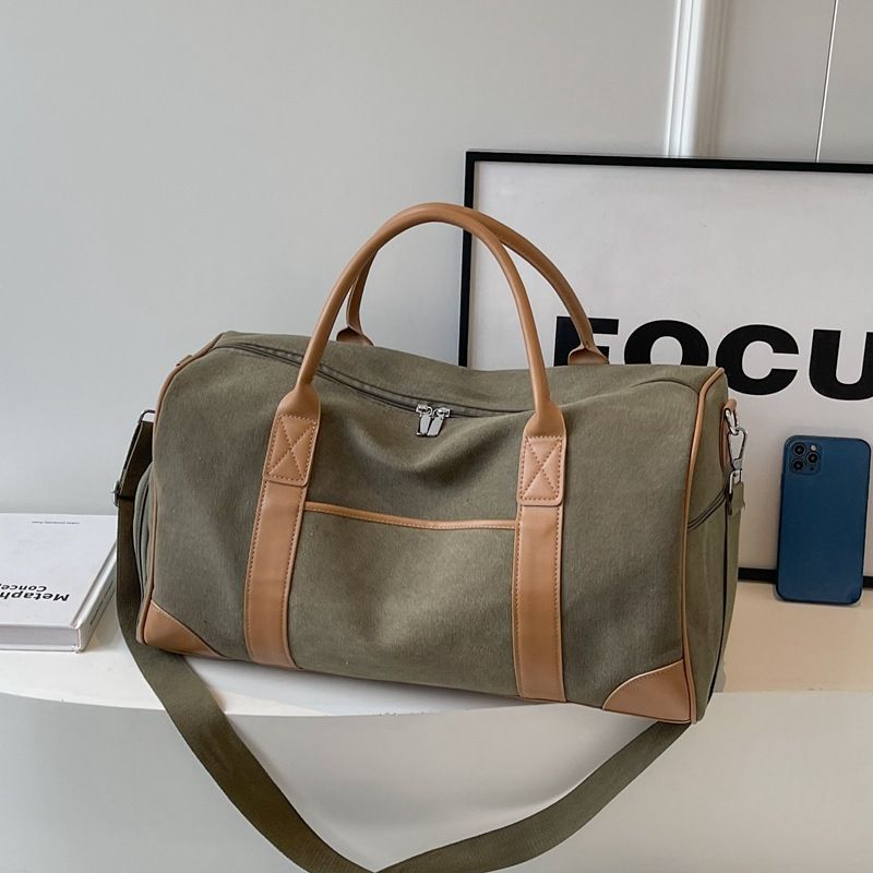 Neutrale Handreisetasche, große Outdoor-Reisetasche, Sport- und Fiesstasche Damen, Retro-Gepäcktasche aus Canvas für_voghion.com