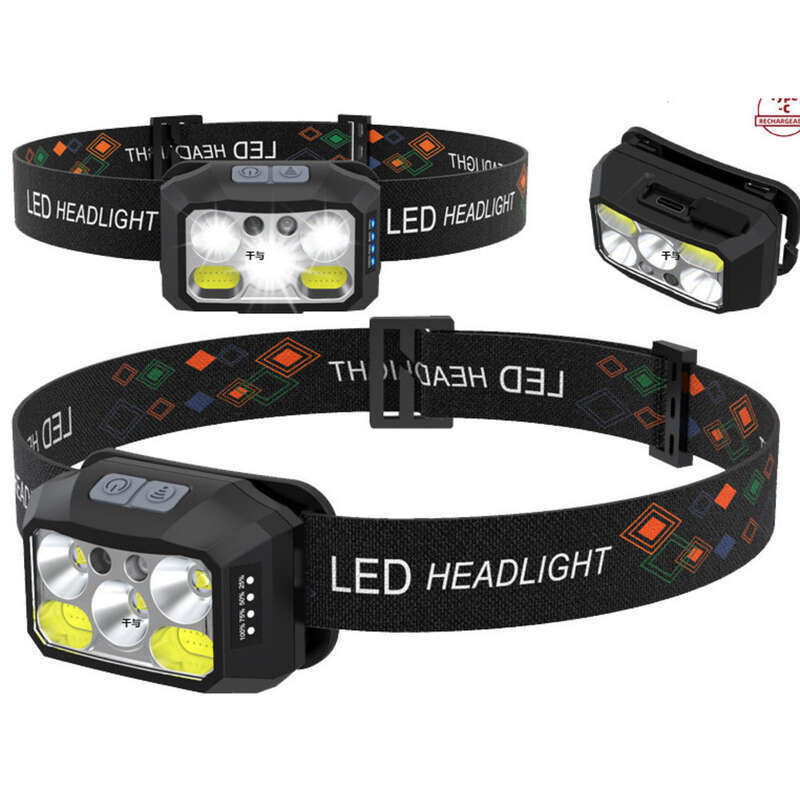 LED Strong Light, Long-range Sensing Searchlights, Outdoor Running Headlights, Night Fishing Lights, Mountain Climbing_voghion.com