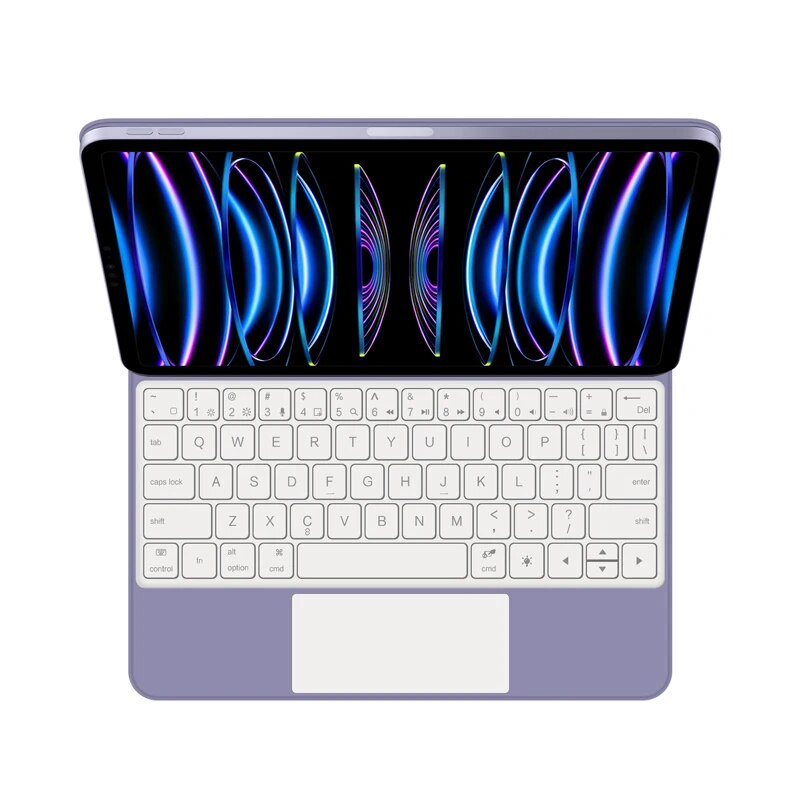TrackPad Magic Keyboard For iPad Pro 11 2022-2018 Air 5 4 10.9 Air4 Air5 Tablet Case Arabic Hebrew French German Portuguese_voghion.com