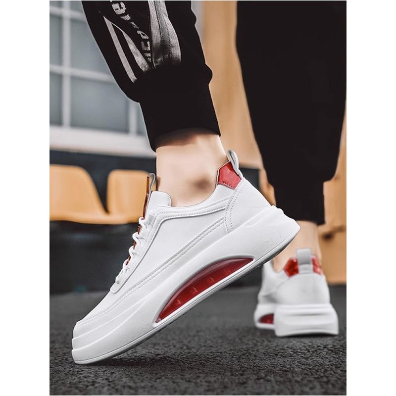2024 New Summer Versatile Sports Board Men's Casual Leather Elevated Little White Trendy Shoes_voghion.com