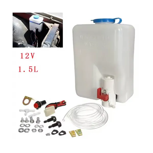 12V 1.5L Car Windshield Washer Fluid Tank Kit_voghion.com