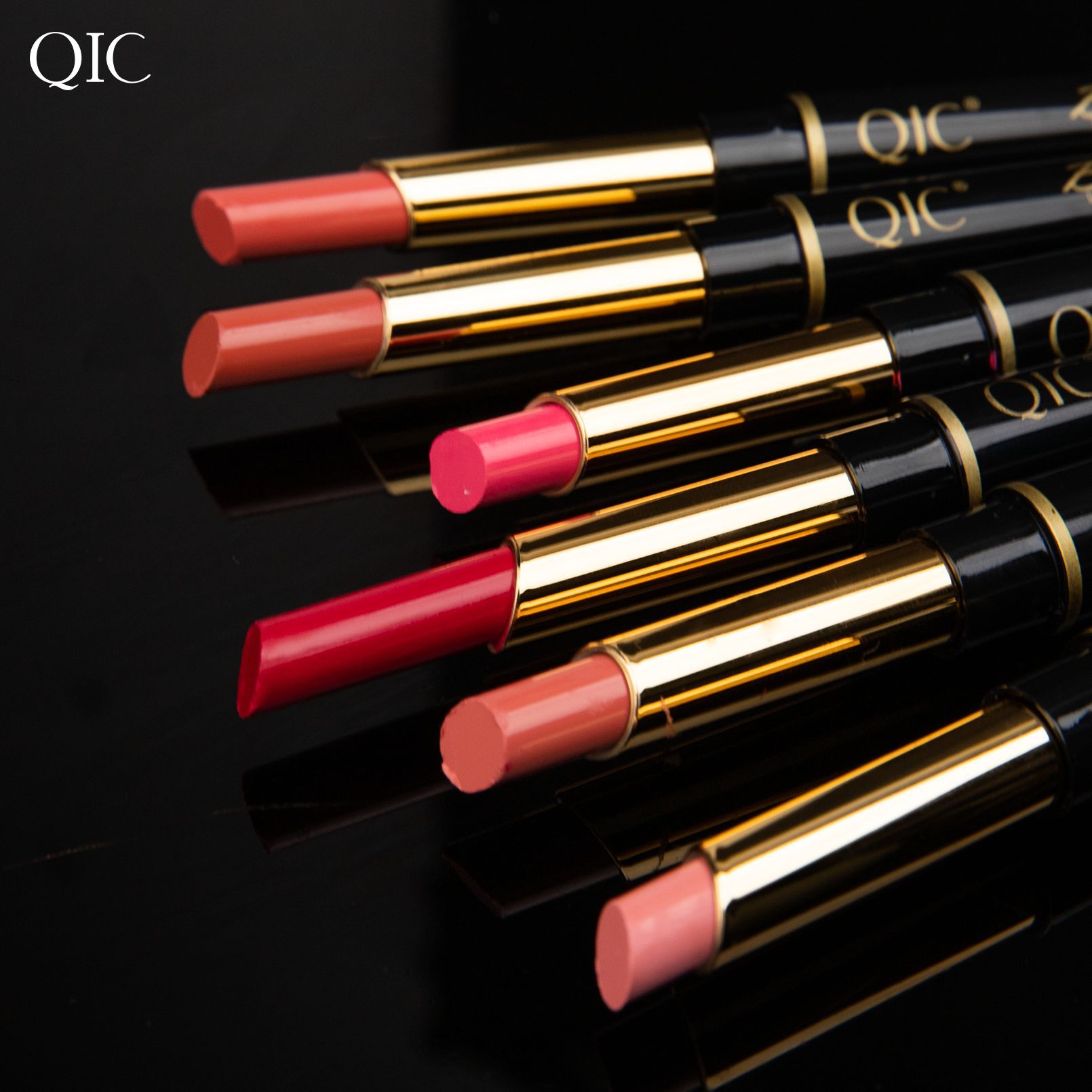 QIC lipliner lip makeup women are not easy to decolorize line hook double head rotary matte paint lipstick pen_voghion.com