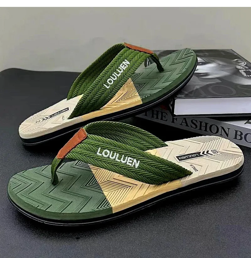Sommer Thong Flip ps Herre Mode Åndbare Casual Slides Ortopædiske Klips Tå Svangstøtte Strandsandaler 240620_voghion.com