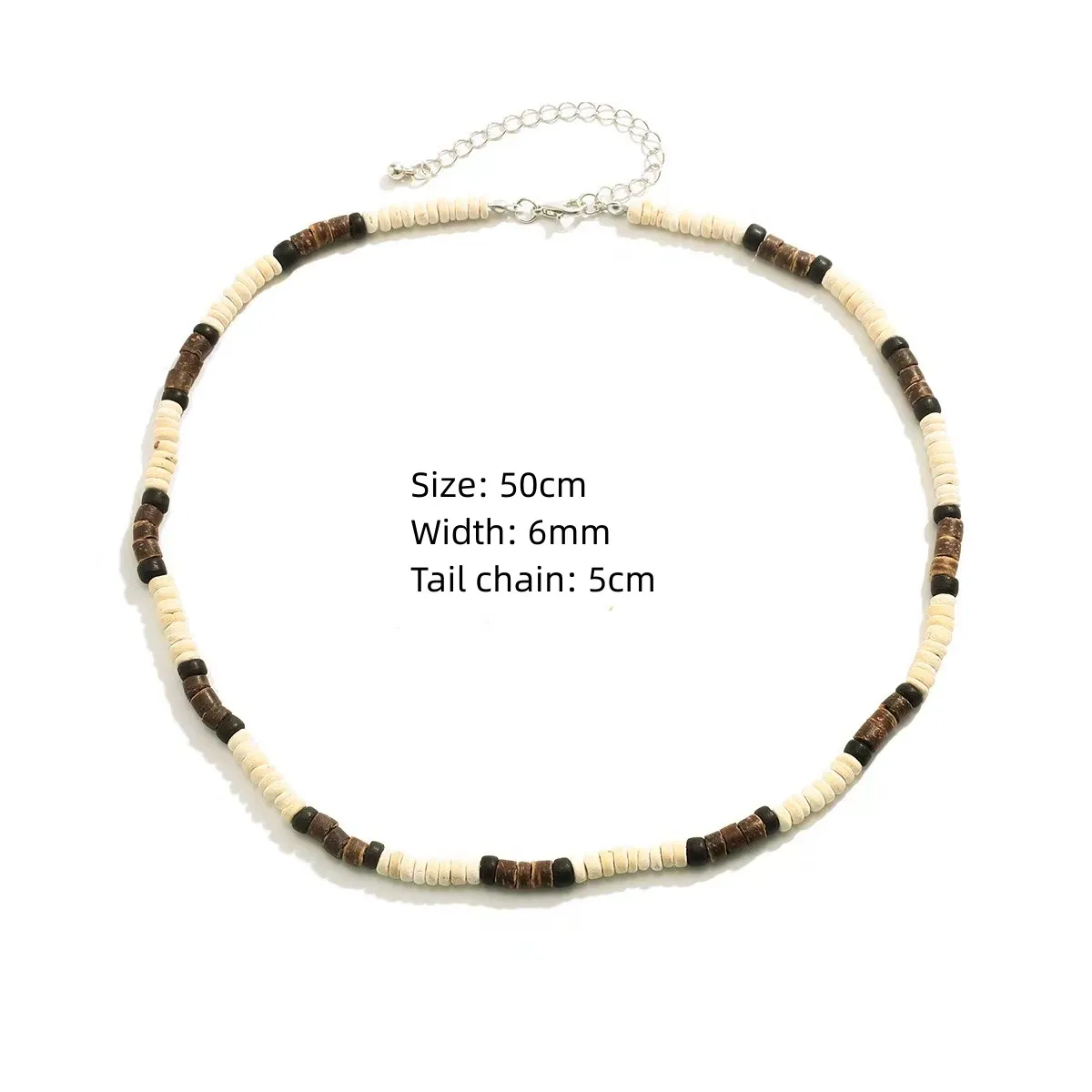 Colliers pendentifs style bohème coquille de noix de coco perles de bois collier patchwork haut de gamme européen et américain hommes femmes_voghion.com