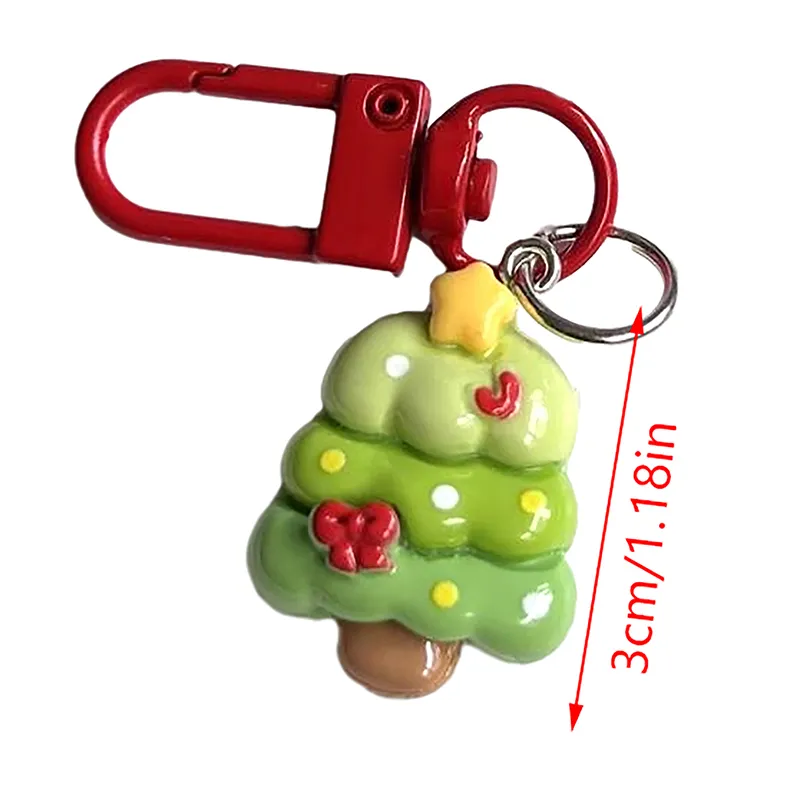 Cute Chistmas Chain Catoon Gingebead Man Santa Snowman Doll Pendant Xmas Tee/Sock Key Ring Backpack Chams Bag_voghion.com