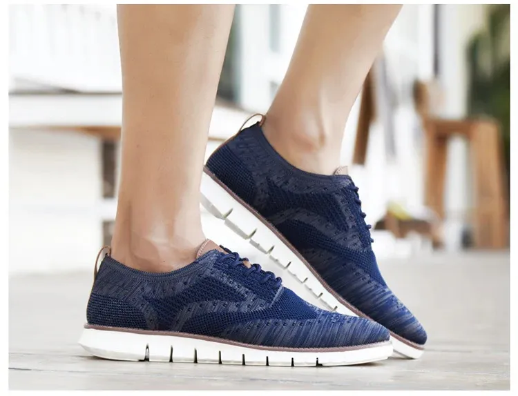 Mocassini oxford in mesh da uomo - scarpe in pelle eleganti_voghion.com