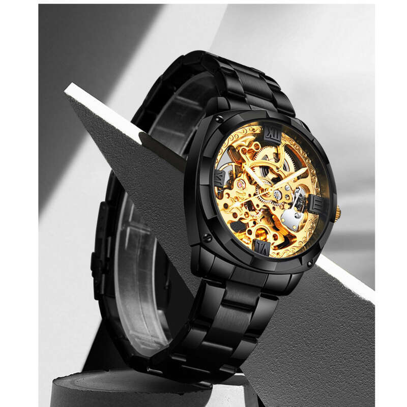 Orologio meccanico automatico da uomo con cinturino in acciaio_voghion.com