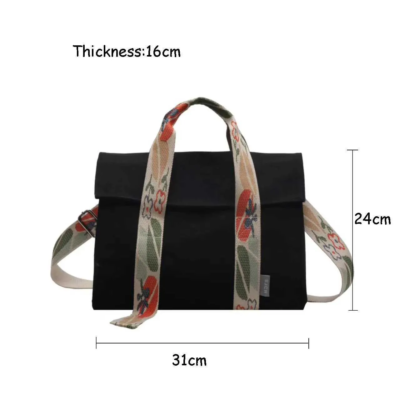 Stor axelremsväska i canvas och crossbody för damer_voghion.com