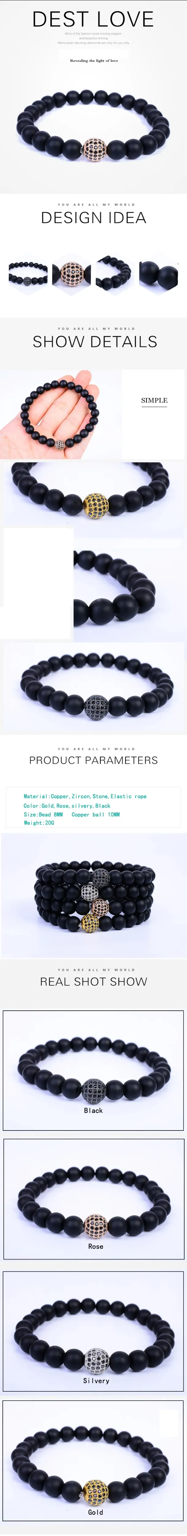 Beaded Bracelet With Lava Stone And Imperial Charms For Unisex_voghion.com