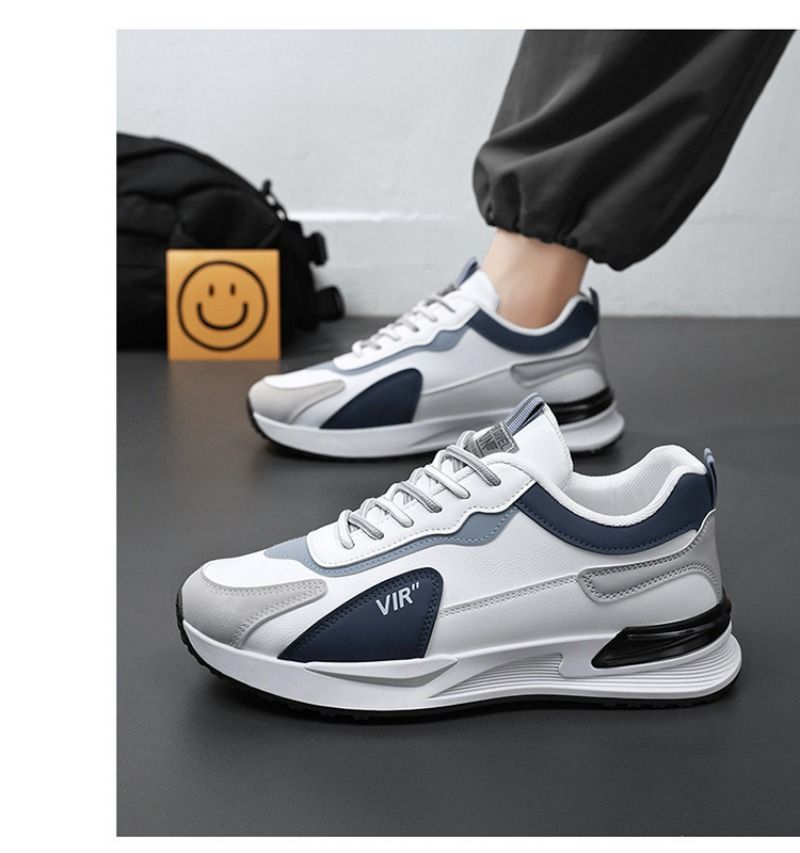 Baskets casual homme blanches plateforme outdoor confortables_voghion.com