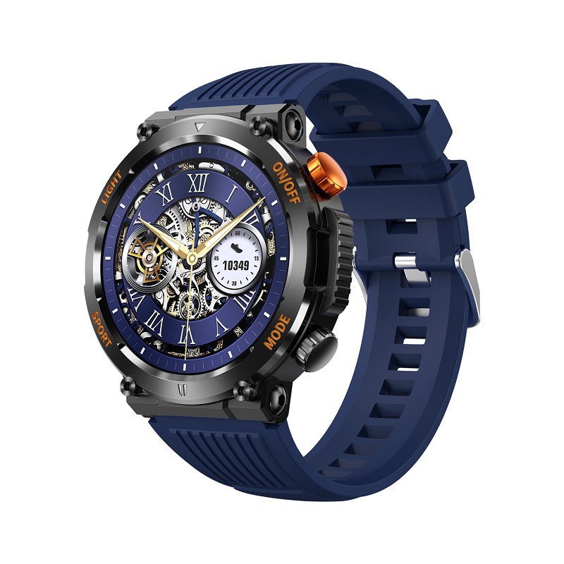 Smart HT17 Outdoor Heart Rate Blood Oxygen Monitoring Sports Round Bluetooth Call Three-Proof Watch_voghion.com