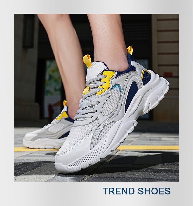 Zapatillas deportivas ligeras de caña baja para hombre, informales, de malla y suela gruesa, con suela gruesa y tendencia._voghion.com