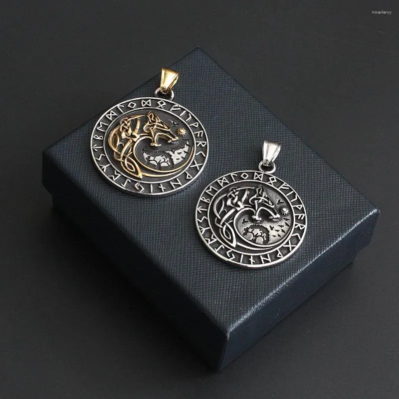 Wolf Anhänger Halskette Edelstahl Punk Schmuck Für Damen Herren_voghion.com