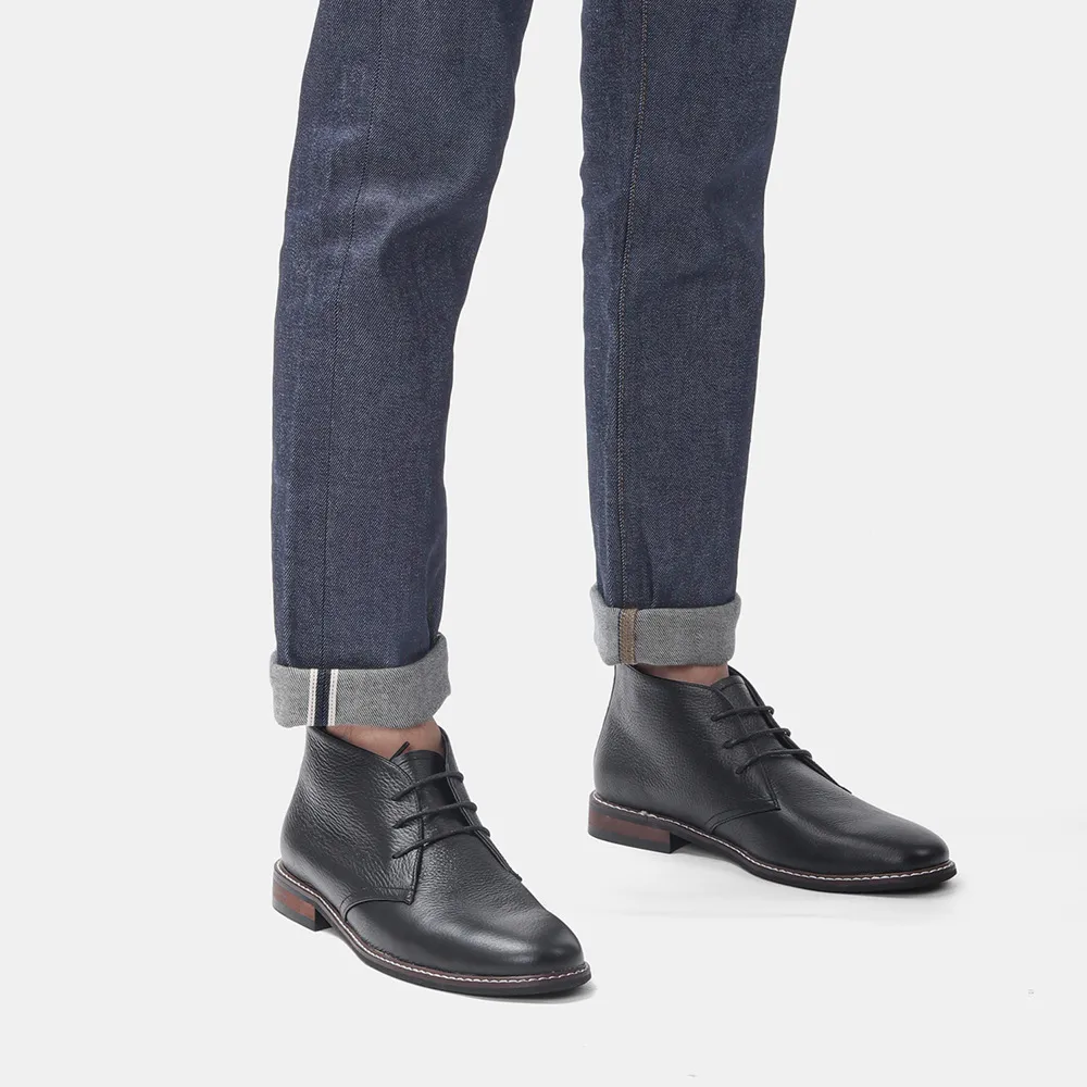 Bottines en cuir véritable pour hommes, bottines de marque de qualité pour hommes_voghion.com