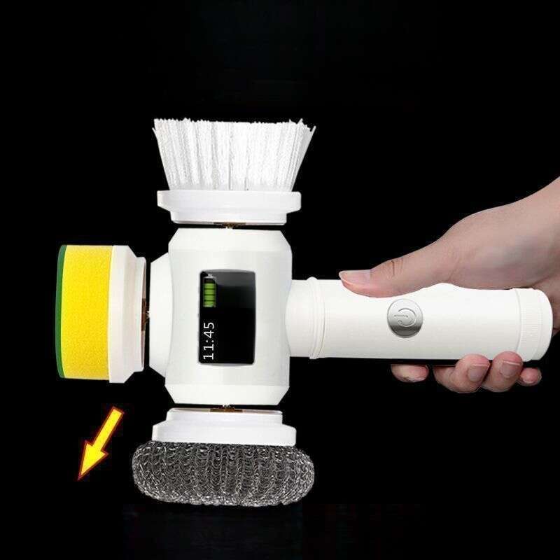 【 4836 People's Collection 】 Handheld Electric Cleaning Multifunctional Non Greasy Dishwashing Pot Brush, Divine Tool_voghion.com