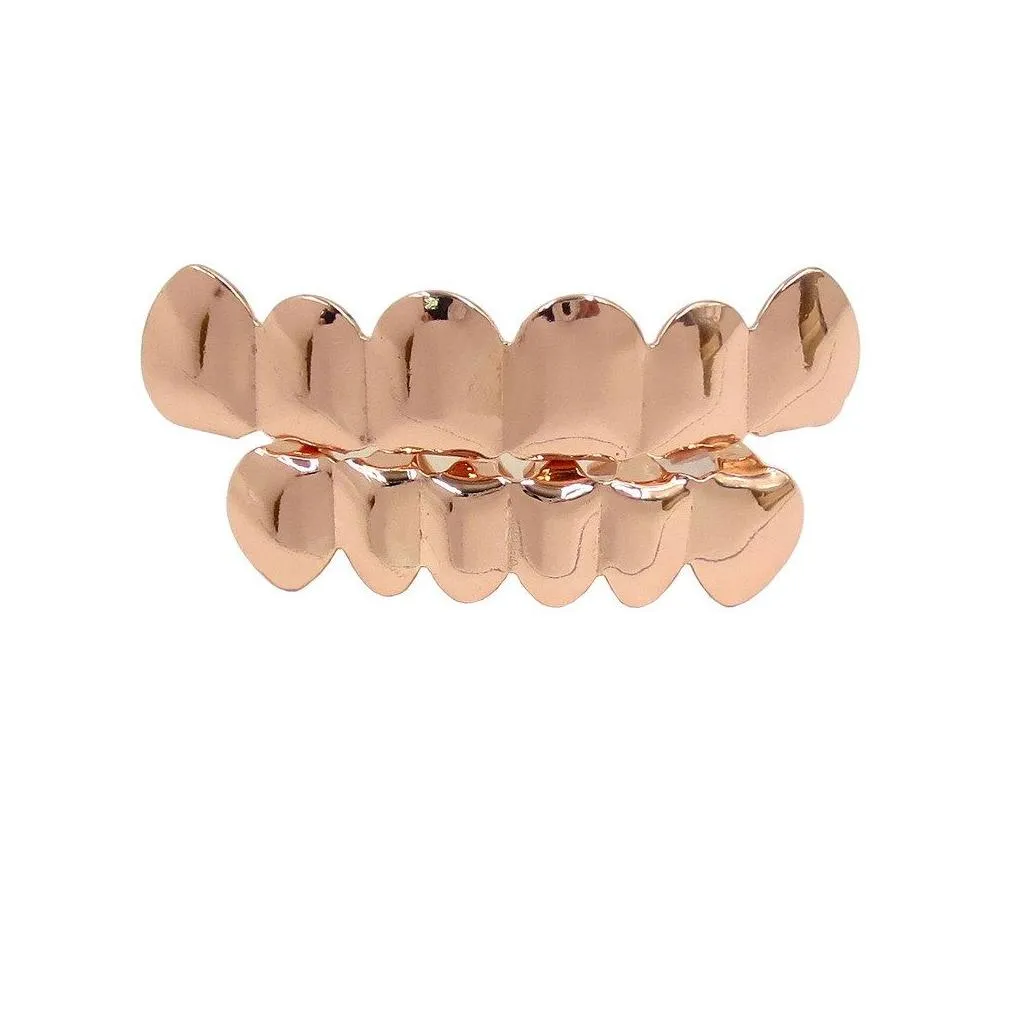 Grillz, Hip Hop Dental Zähne Grillz Männer Frauen Gold Grills Set Modeschmuck Hohe Qualität Acht 8 Top Zahn Sechs 6 Bott_voghion.com