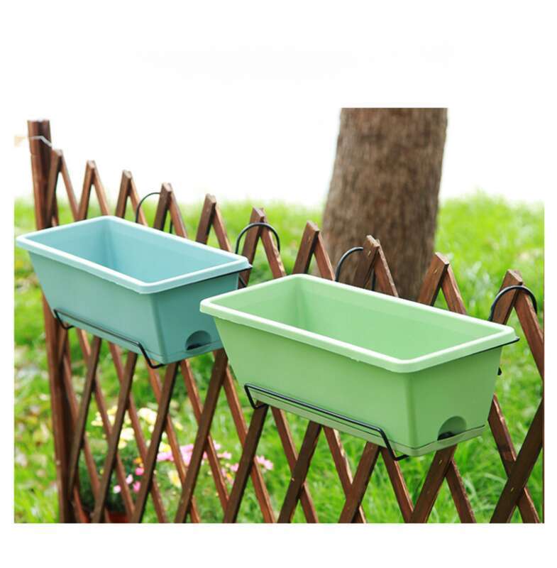 Vaso de resina retangular para plantas, vaso de plantas para plantas, com ranhuras para plantio, para famílias de flores e azevinhos espessos_voghion.com