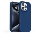 ZUSLAB For 16 Pro Case Liquid Silicone Anti-Scratch Gel Rubber Shockproof Protective Cover With Soft Microfiber Lining (2024) - Cobalt Blue_voghion.com