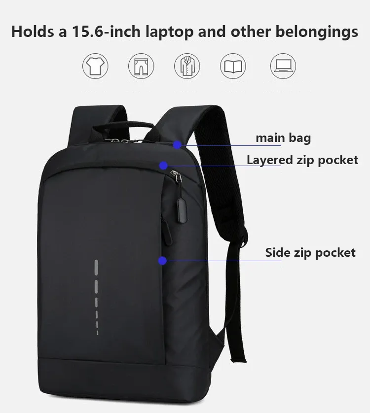 Waterproof Ultra Lightweight Back For Men Backpacks Book Bag Men's Stylish 15.6 Notebook Backpack_voghion.com