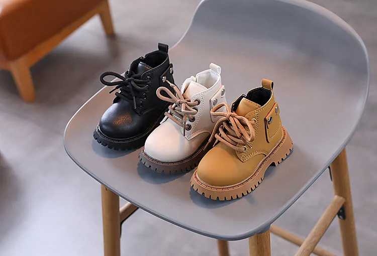 Lasten PU-nahkaiset talvikengät pojille ja tytöille, liukumattomat taaperoiden lyhyet lumikengät, Littlesprouts-koot 21–30_voghion.com