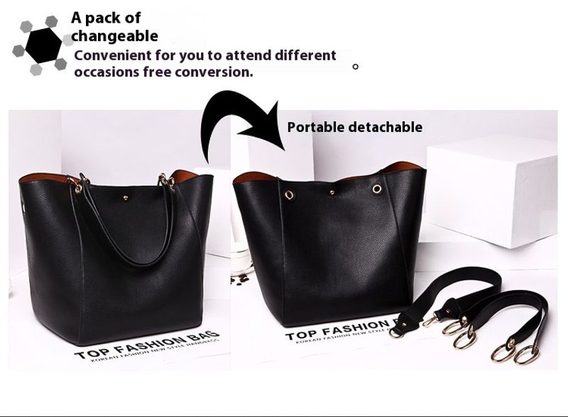 Europäische amerikanische Retro-Schultertasche mit einfachem Eimer-Dutt, geeignet zum Einkaufen und für den täglichen_voghion.com
