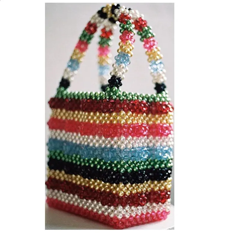Mode Perle Acryl Vintage Handgewebte Kupplungen Perlen Abendtaschen kndpso Party Prom Hochzeit Handtasche Geldbörsen 240907_voghion.com