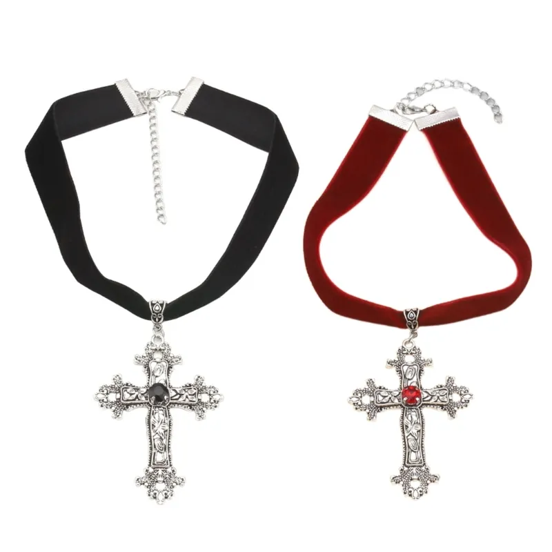 Collane con ciondolo Vintage Veets Choker Gioielli gotici Collana con colletto regolabile Regalo di compleanno_voghion.com