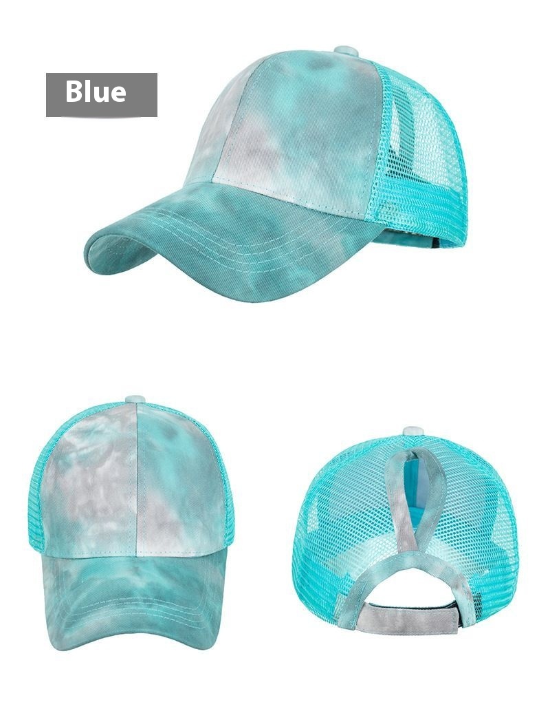 Women's Tie-dye Mesh Baseball Cap Breathable Summer Sun Hat_voghion.com
