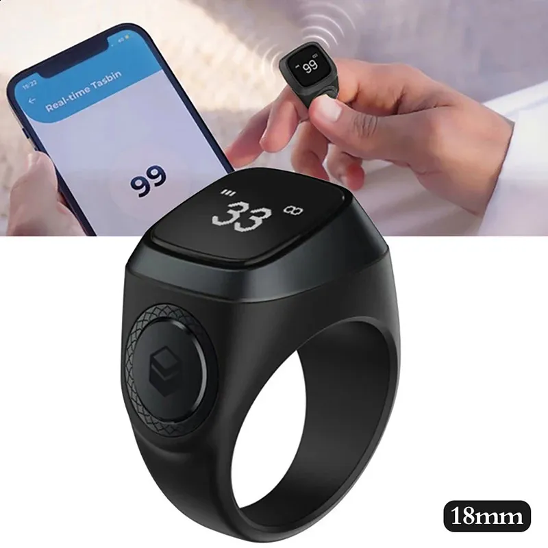 Tasbih Tally Counter Ring för muslimer Zikr Digital Tasbeeh 5 Bönetidspåminnelse Bluetooth avancerad smart bärbar_voghion.com