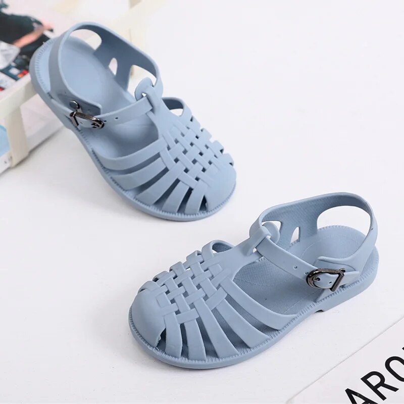 Summer Children Sandals Baby Girls Toddler Soft Non-slip Princess Shoes Kids Candy Jelly Beach Shoes Boys Casual Roman Slippers_voghion.com