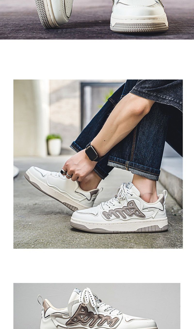 Herbst Winter Neue Weiße Jugend Mode Sport et Casual Herren Trendy Low Top Kleine Paar Board Schuhe_voghion.com