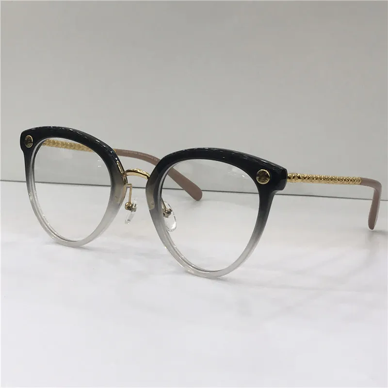 Nuovi occhiali da vista con montatura a forma di gatto 1043, stile retrò pop, con lenti trasparenti e aste stampate in metallo_voghion.com